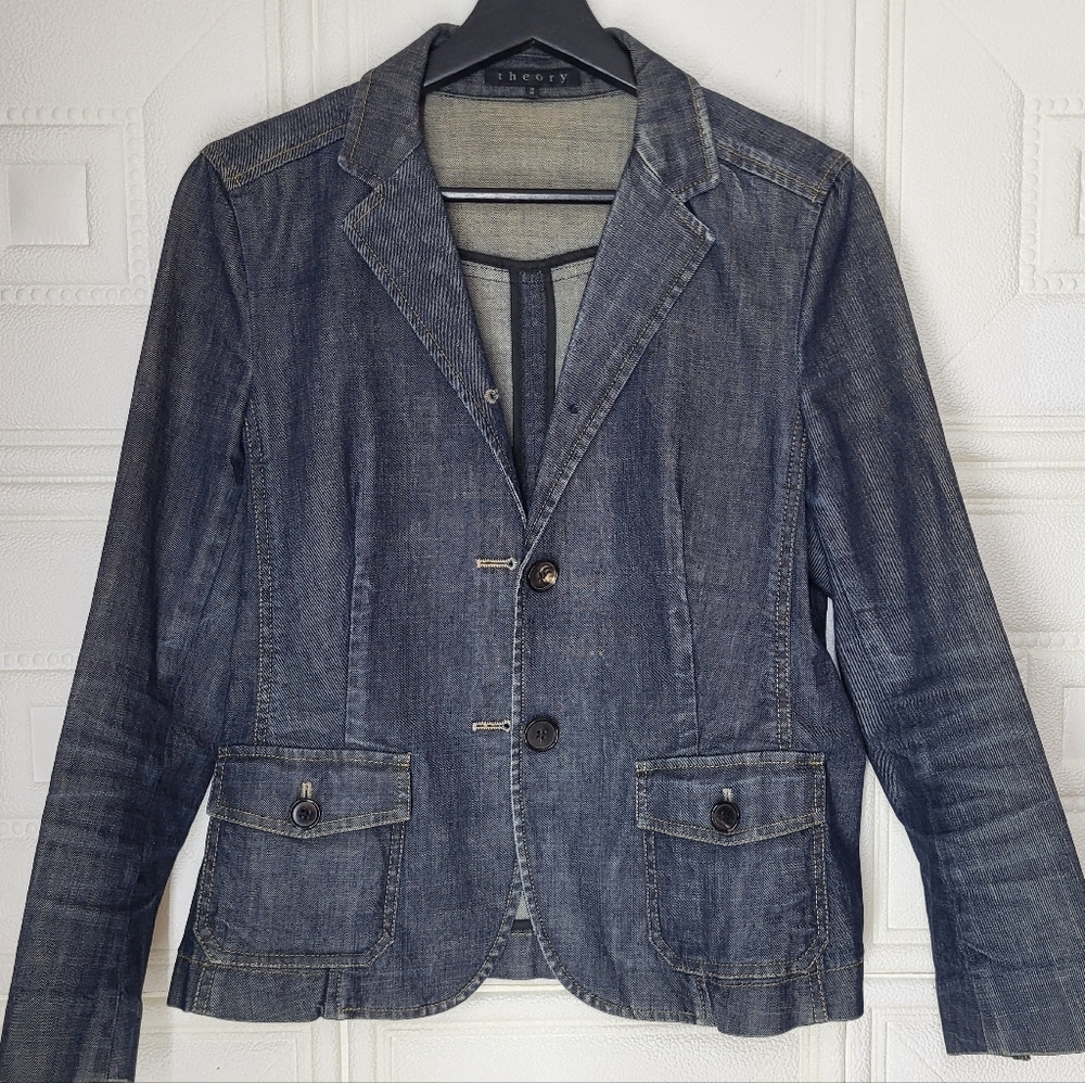 Theory | Denim Blazer